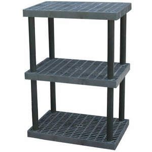 STRUCTURAL PLASTICS S3624X3 Plastic Shelving,Open,51&#034;H,3 Shelf