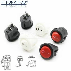 15MM 16mm Diameter Small Round Boat Rocker Switches Black Mini Round  White Red