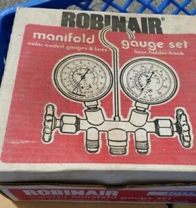 ROBINAIR 2-Way Manifold Gauge Set W/ 36-in Hoses Model #40155 REFRIGERANT USA