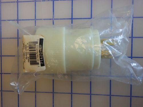 Bryant 71420NP TECH-SPEC Twist Lock Plug L14-20, 20A 125/250V White Nylon