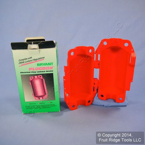 Bryant Red Polypropylene Medium Electrical Plug Lockout Plugbox Device BLD