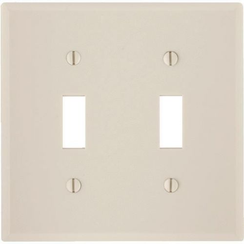 Leviton 000-78009 Plastic Double Switch Wall Plate-LT ALM 2-TGL WALLPLATE