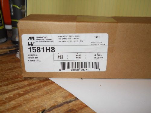 HAMMOND MANUFACTURING 1581H8 UNIVERSAL POWER BAR 8 RECEPTACLE