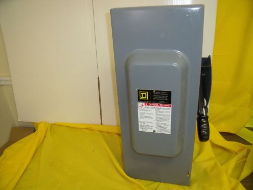 # 1291 square d disconnect hu363 100 amp 600 volts 3p nema 1 non fusible for sale