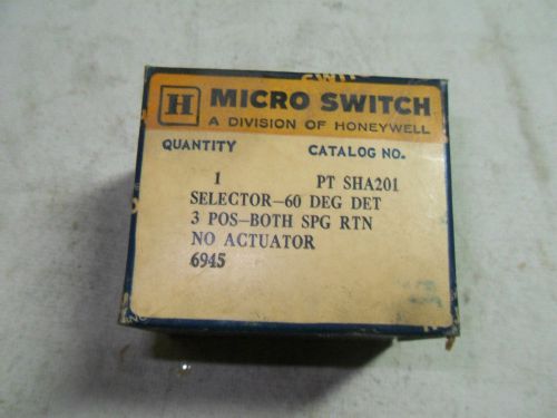 (Q7-2) 1 NIB MICROSWITCH PTSHA201 SELECTOR SWITCH