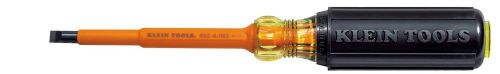 Klein Tools 602-4-INS Insulated 1/4&#034; Cabinet-Tip - 4&#034; Round-Shank Screwdriver