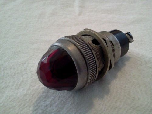 Steampunk dialco pilot indicator light red bevel jewel lens 75w 125v for sale
