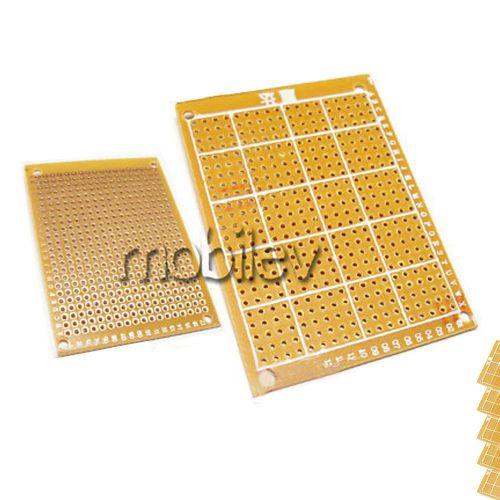 5 x breadboard prototype pcb 5cm x 7cm 432 holes  brown diy for sale