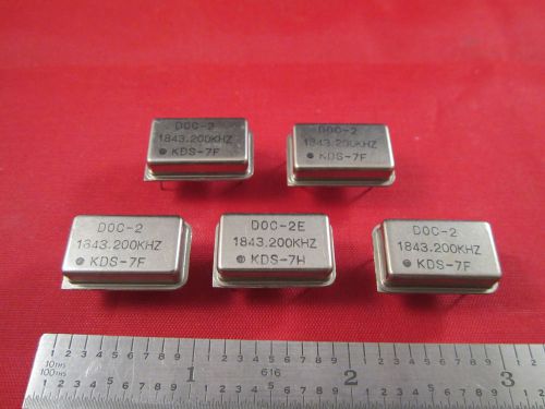 Lot 5 ea quartz crystals 1.843200 mhz kds frequency control standard for sale