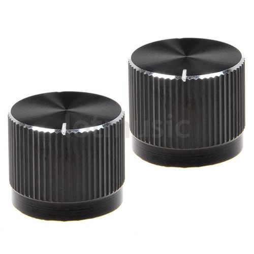 2 pcs aluminium alloy 20x17mm 18t insert type knobs black for sale