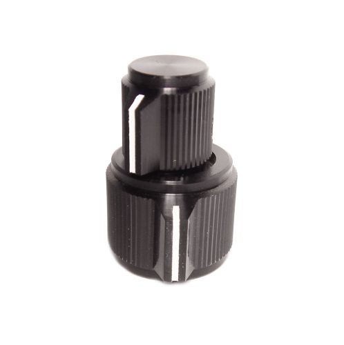 Alcoknob ks stacked dual concentric black solid aluminum knobs, 1/8 , 1/4in. for sale