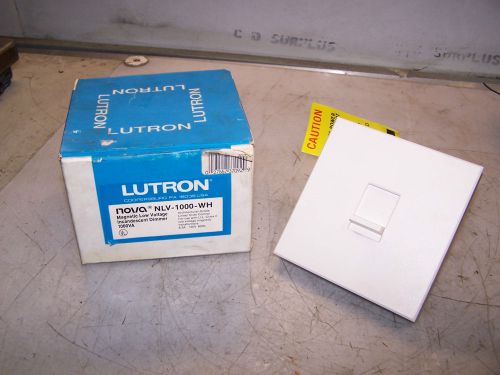 LUTRON MAGNETIC LOW VOLTAGE INCANDESCENT DIMMER 1000 VA MODEL NLV-1000-WH