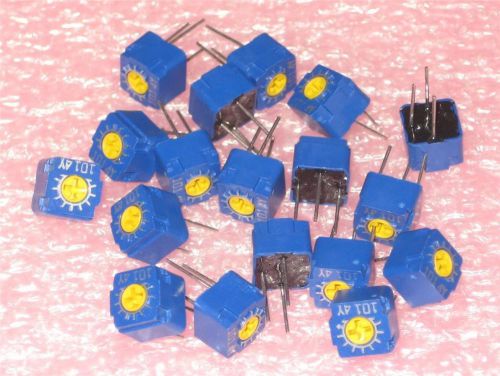 50 Pcs Single Turn 20 Ohm Trimmer Potentiometer Square