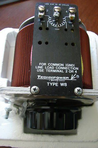 Technipower W8 Variable Autotransformer  120v 8.5a 60c