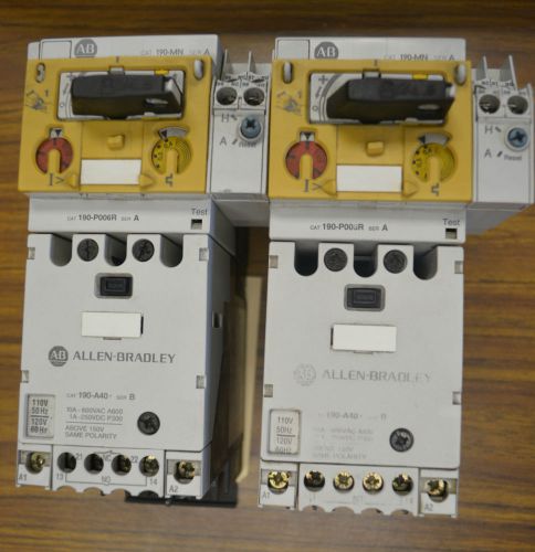 (2) Allen Bradley Contactor Module 190-A40 SERIES B/190-P006R SERIES A