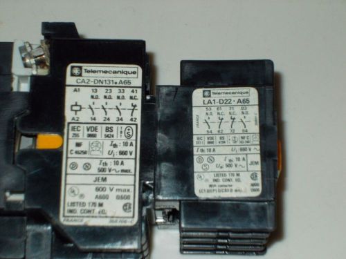 TELEMECHANIQUE CA2 D131 A 65 with LA1-D22 A 65 Contactor