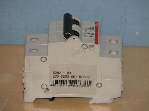 ABB S202 K4 A 4A/277/480 Vac Din Rail Miniature Circuit Breaker