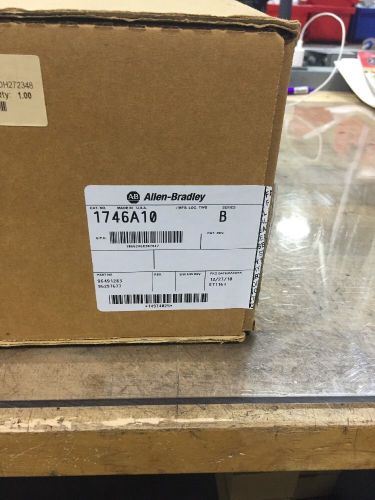 ALLEN BRADLEY 10 SLOT CHASSIS 1746-A10 SER.B DATE CODE: 12/2010 *NEW*