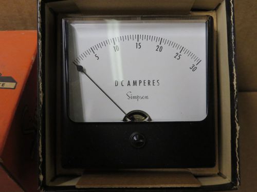 simpson PANEL METER DC AMPERES 0-30 # 1327c