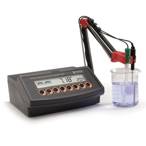 Hanna instruments hi2221-01 cal check lab ph meter, 0.01 res, 115v for sale