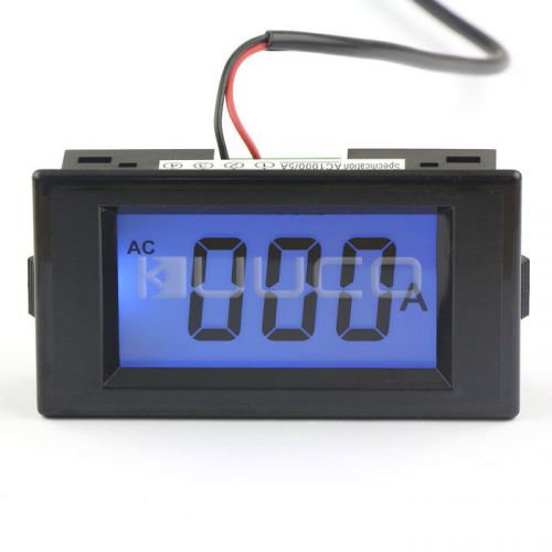 AC 0-1000A LCD Ammeter Amp Meter Panel Digital Power AC/DC8-12V