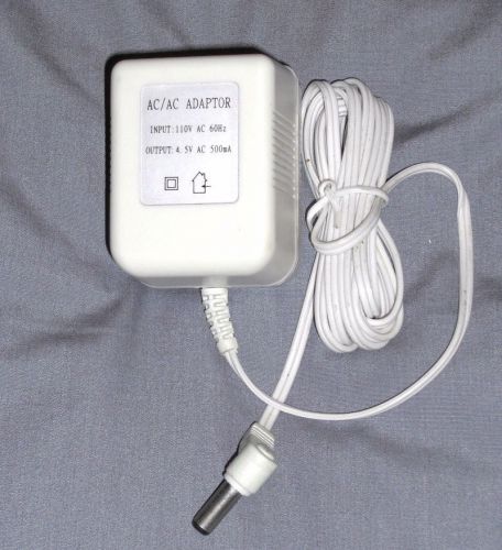 AC ADAPTER POWER SUPPLY AC/AC ADAPTOR INPUT: 110V OUTPU: 4.5V 500 mA