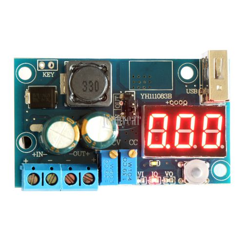 DC5V USB Buck Converter Constant Current/Voltage+Amp/Volt Meter 4-40V to 1.2-38V