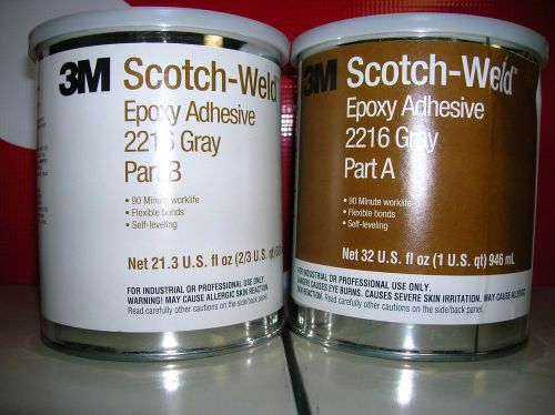 3M 2216 B/A GRAY Quart Kit Epoxy Structural Adhesive, Industrial, Bulk