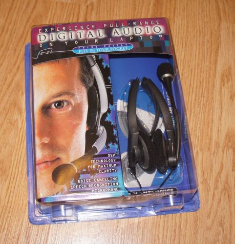 Free Ship New Plantronics DSP-400 Digitally-Enhanced USB Foldable Stereo Headset