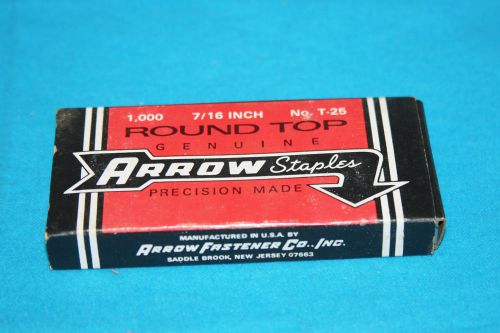 VINTAGE ARROW STAPLES ROUND TOP 7/16&#034; - No. T-25 - NOS