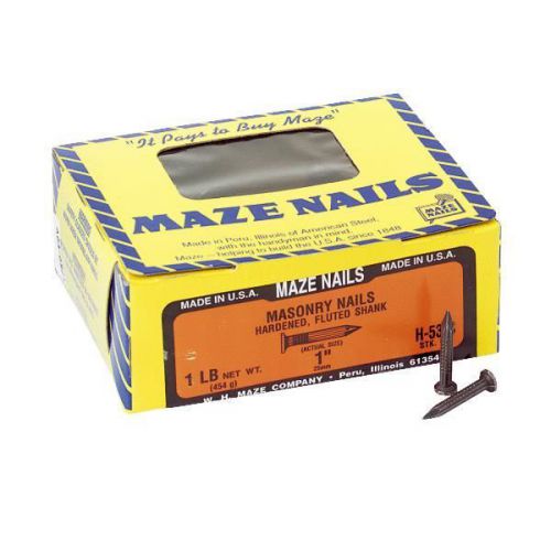 Maze, w. h. h53s112 masonry nails-1lb 1&#034; masonry nail for sale