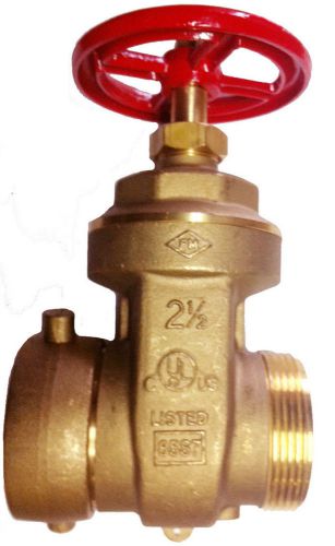 2 1/2 &#034; HOSE - HYDRANT GATE VALVE - 300Psi, Female Swivel NST x  Male NST - UL/FM