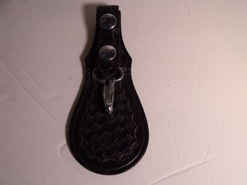 Leather Basket Weave Uniform Protector Key Clip.