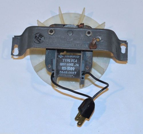 0648-0027 Bathroom Fan Vent Motor with Bracket &amp; Fan