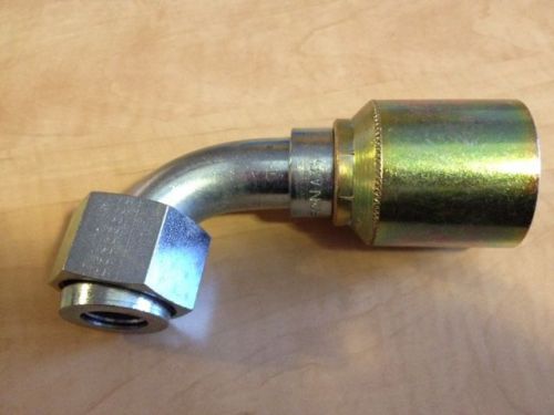 Eaton weatherhead coll-o-crimp 43016u-a36 90 degree female swivel fitting for sale