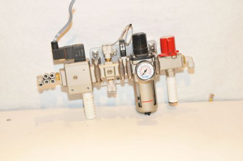 Large SMC Pneumatic Manifold with Filter &amp; Regulator  NICE!   LQQK!!