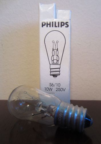 Philips S6/10 10W 250V Light Bulb Lamp Screw Base x1