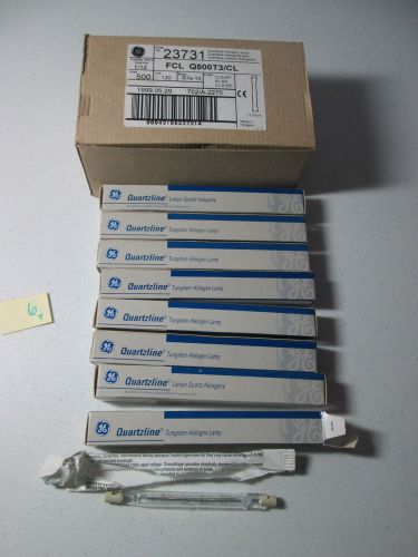 LOT OF 8 NEW IN BOX GE QUARTZLINE HALOGEN LAMP FCL Q500T3/CL 500W 120V  (243)