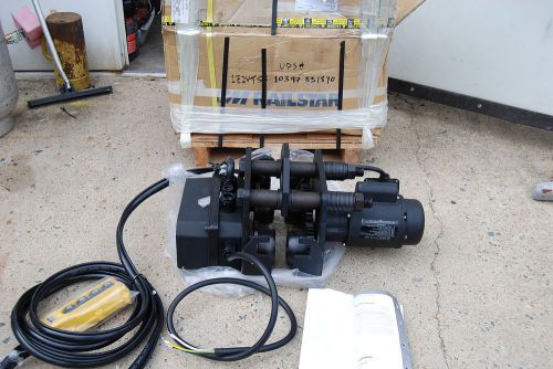 Cm railstar 2 ton trolley hoist 115v new in box for sale