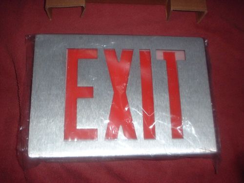 Lithonia Lighting le s  1 r 120/277 die cast Exit Sign (P/N 283059 ) ( 4ph24 )