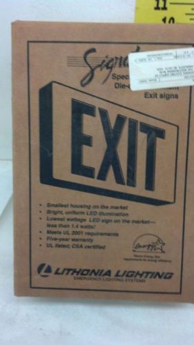 Lithonia lighting le-s-1-g-120/277 die cast led exit green letter battery power for sale