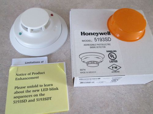 Honeywell 5193SD Addressable Photoelectric Smoke Detector VPlex NIB Free Ship