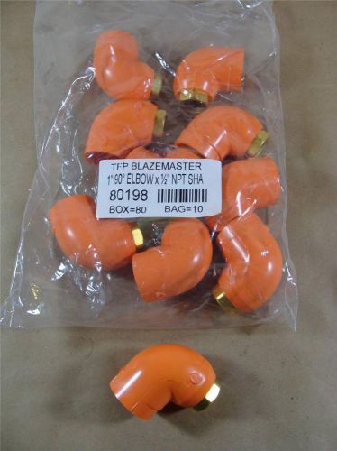 (10) TYCO BLAZEMASTER CPVC FIRE SPRINKLER HEAD ADAPTER 1&#034; X 1/2&#034; THREADED 80198