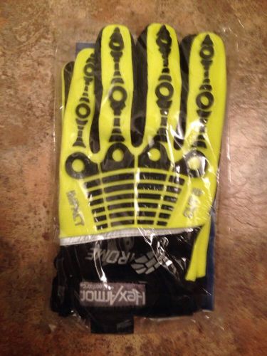 HEXARMOR 4026-12 Mechanics Glove,Impact,Hi Vis,12-XXXL,PR