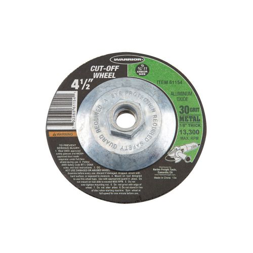 4-1/2&#034; 30 Grit Metal Cut-off Wheel 5/8&#034;-11 arbor, 13300RPM Max, 1/8&#034; thick wheel