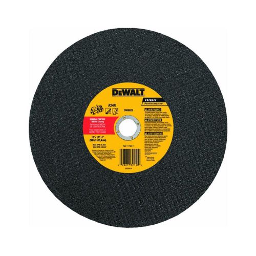 New dewalt dw8022 12-inch x 1/8-inch x 1-inch a24n abrasive metal cutting wheel for sale