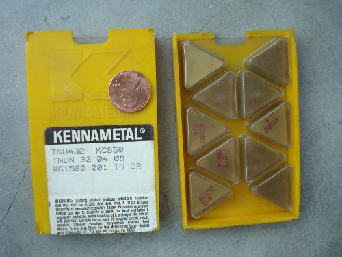 10pcs NEW KENNAMETAL TNU432 TiN COATED CARBIDE INSERTS, GRADE: KC850