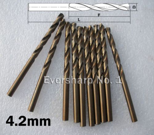 Lot 10pcs Cobalt Twist Drill Bits M35 HSS 4.2mm (.1654&#034;) Stainless Steel Drills