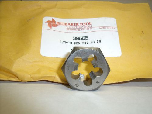 1/2&#034;-13 nc brubaker tool thread hexagon rethreading die carbon steel usa for sale