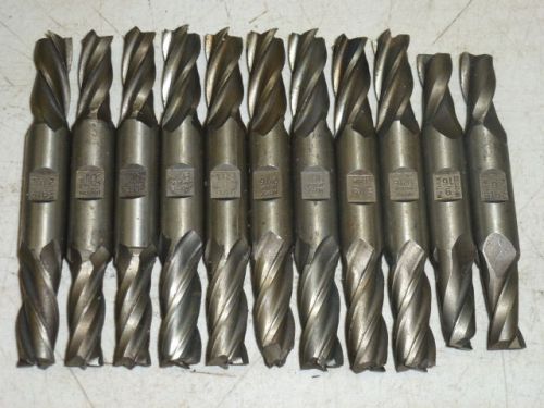 Lot of (11) double ended 9/16&#034; hss end mills for sale